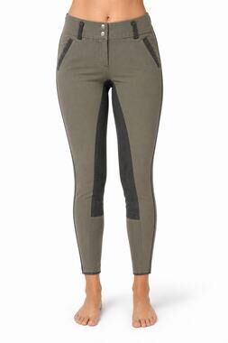 Goode Rider Womens Horseback Riding Breeches Full Seat Olive Taupe 28L Cowgirl
